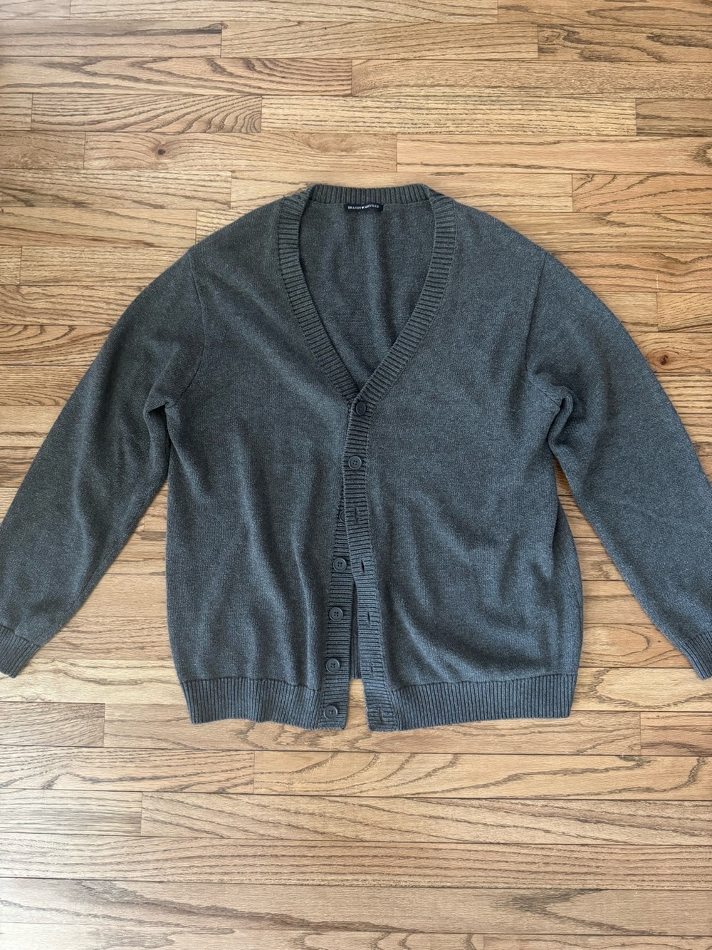 Brandy Melville Grey Button Down Cardigan